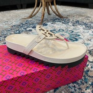 Tory Burch log sole flip flop
